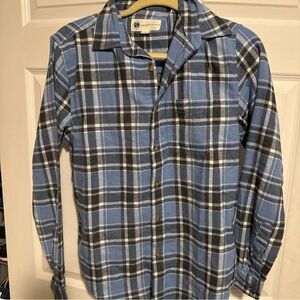 Aeropostale Blue Plaid Button Down Shirt for Casual Wear